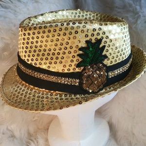Custom Designed Sequins Gold Brim Unisex Hat